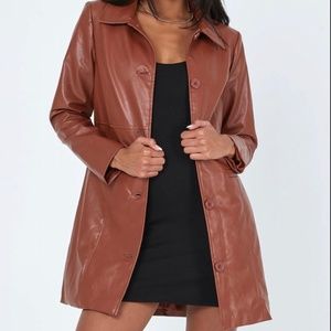 Princess Polly Berlin PU faux leather jacket never worn